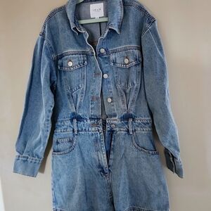 Le Lis Denim Romper Size S